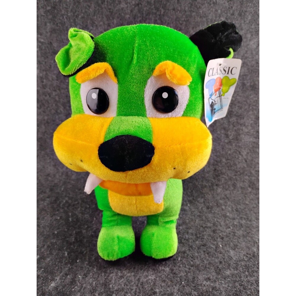 Classic Toy Company Green and Gold Bulldog Stuffed Animal Plush Puppy Dog